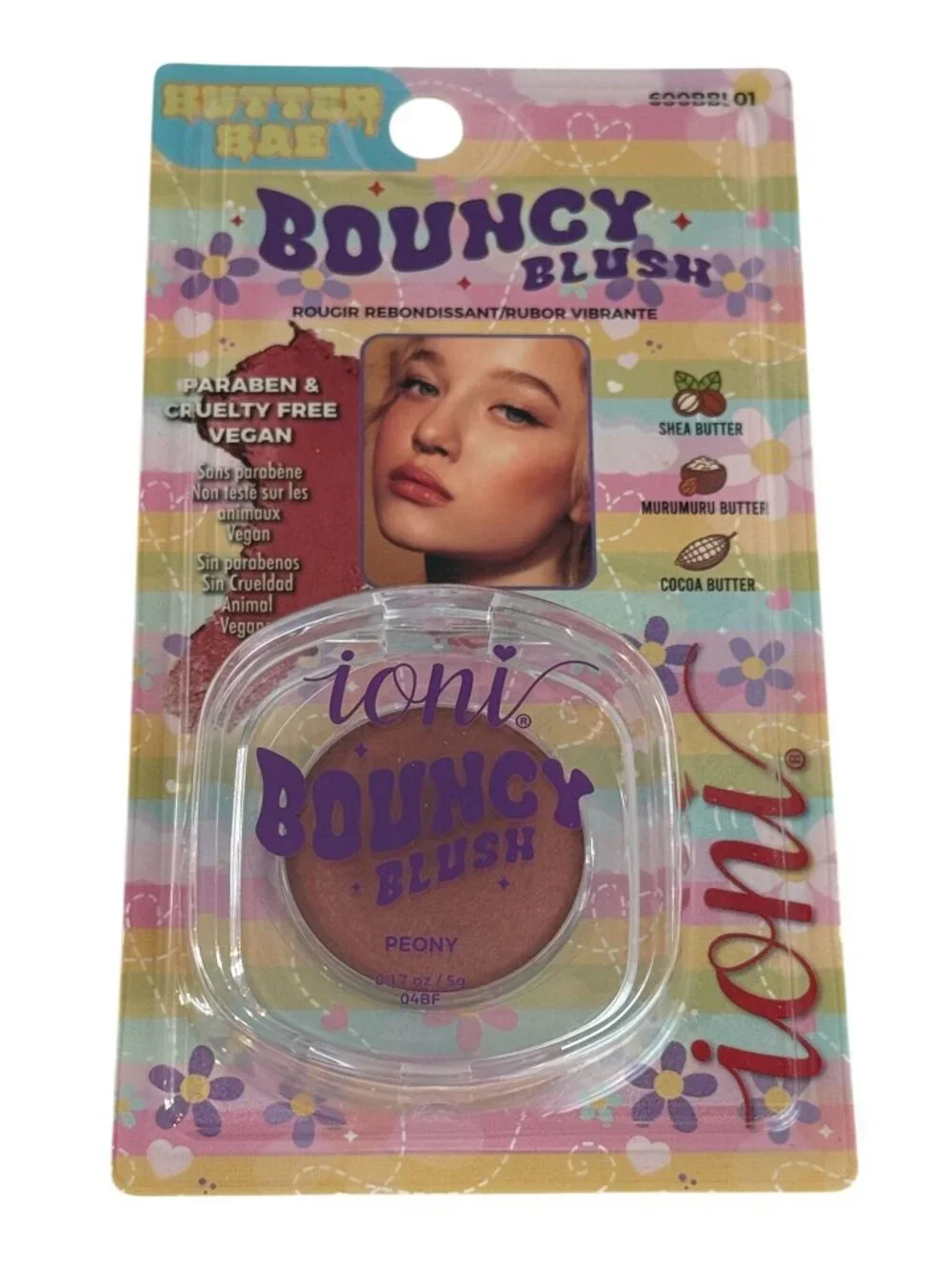 Ioni Butter Bae Bouncy Blush Peony Cheek Lip Color New